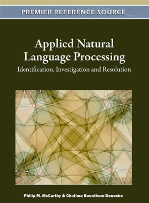 Applied Natural Language Processing: Identifica... 1609607414 Book Cover
