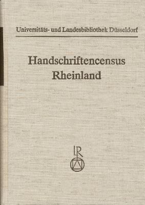 Handschriftencensus Rheinland [German] 3882265973 Book Cover