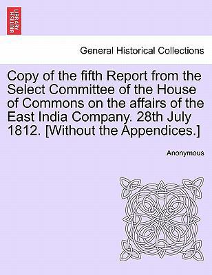 Copy of the Fifth Report from the Select Commit... 1241406510 Book Cover