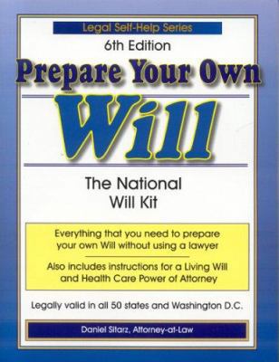 Prepare Your Own Will Kit (Legal Help Self) 1892949148 Book Cover