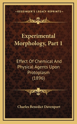 Experimental Morphology, Part 1: Effect of Chem... 1164757202 Book Cover