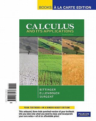 Calculus and Its Applications, Books a la Carte... 0321738233 Book Cover