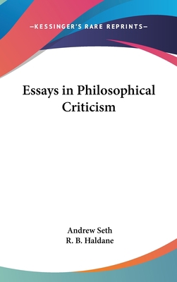 Essays in Philosophical Criticism 1432611836 Book Cover