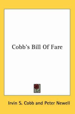 Cobb's Bill Of Fare 1417958405 Book Cover