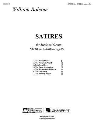 Satires: Satb Madrigal Group A Cappella 1480345881 Book Cover