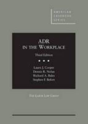 ADR in the Workplace 0314195882 Book Cover