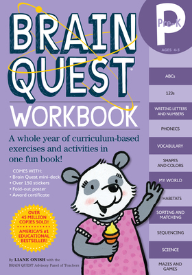 Brain Quest Workbook: Pre-K [With Stickers] 0761149619 Book Cover