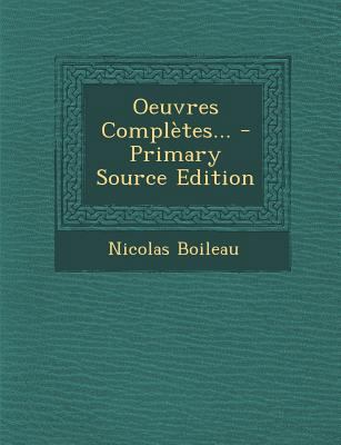 Oeuvres Completes... [French] 1293186058 Book Cover