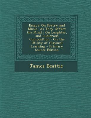 Essays: On Poetry and Music, as They Affect the... 1295533367 Book Cover