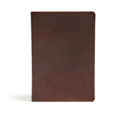 CSB Ultrathin Reference Bible, Brown Genuine Le... 1433647613 Book Cover