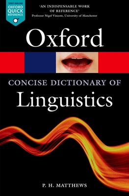 The Concise Oxford Dictionary of Linguistics B01LC3D546 Book Cover