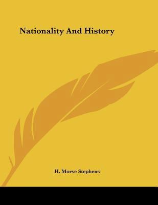 Nationality And History 0548458790 Book Cover