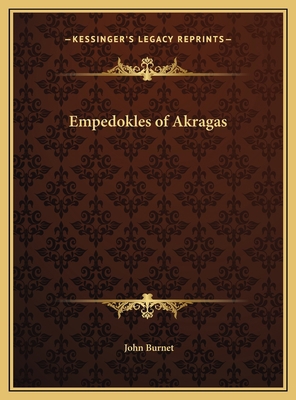 Empedokles of Akragas 1169676650 Book Cover