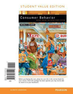Consumer Behavior: Buying, Having, and Being 0132672146 Book Cover