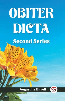Obiter Dicta Second Series 9360469416 Book Cover