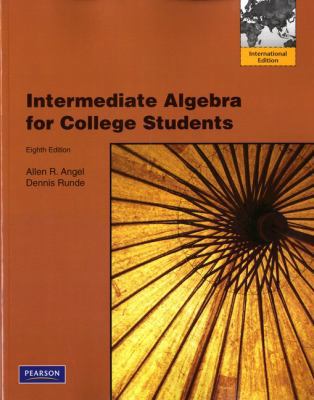 Intermediate Algebra for College Students. Alle... B00BG77SDS Book Cover