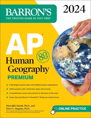 AP Human Geography Premium, 2024: 6 Practice Te... 1506287670 Book Cover