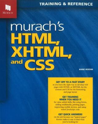 Murach's HTML, XHTML, and CSS: Training & Refer... 189077457X Book Cover