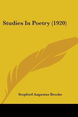 Studies In Poetry (1920) 0548609063 Book Cover