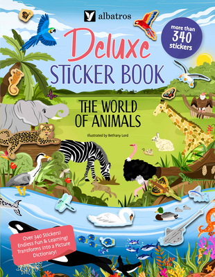 The World of Animals. Deluxe Sticker Book 8000074664 Book Cover