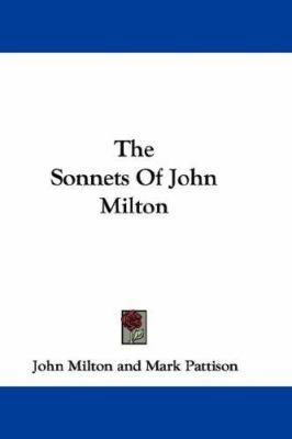 The Sonnets Of John Milton 0548346607 Book Cover