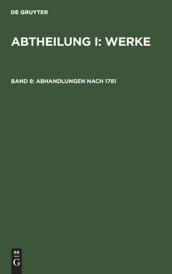Abhandlungen Nach 1781 [German] 3112334531 Book Cover