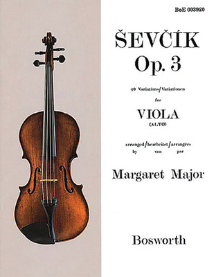 Sevcik for Viola, Opus 3: 40 Variations 1846098807 Book Cover