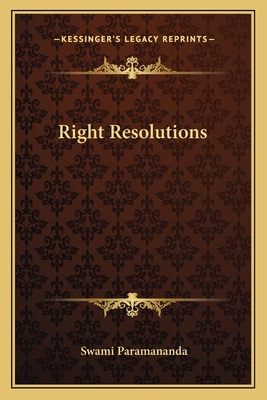 Right Resolutions 1163171611 Book Cover