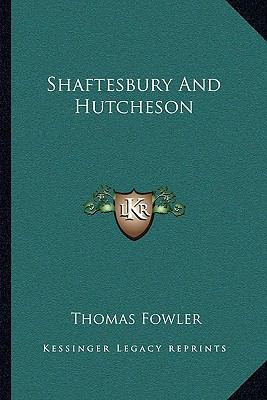 Shaftesbury And Hutcheson 1163234559 Book Cover