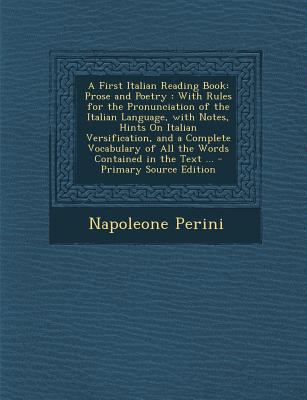 A First Italian Reading Book: Prose and Poetry:... [Italian] 1293293822 Book Cover