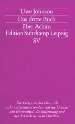 Das dritte Buch über Achim. Roman. (German Edit... [German] 3518118196 Book Cover