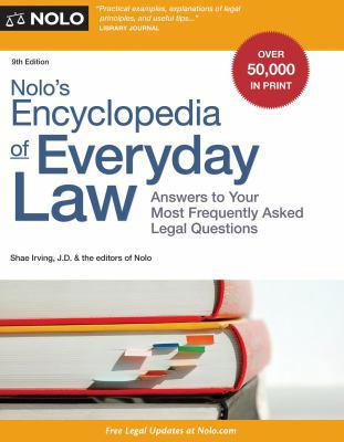 Nolo's Encyclopedia of Everyday Law: Answers to... 1413319971 Book Cover
