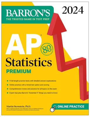 AP Statistics Premium, 2024: 9 Practice Tests +... 1506288146 Book Cover