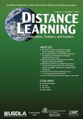 Distance Learning Volume 13 Issue 1 2016 1681235587 Book Cover