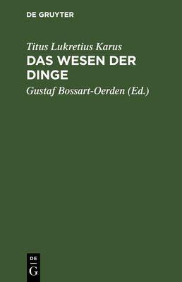 Das Wesen Der Dinge [German] 3111127796 Book Cover