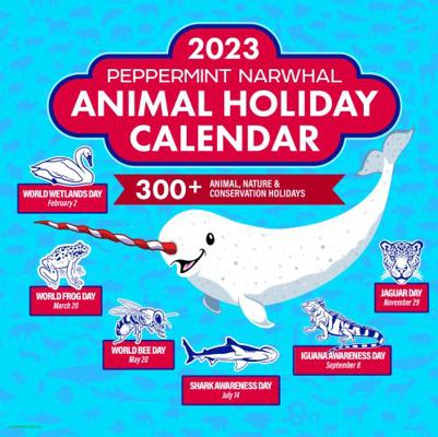 Paperback 2023 Peppermint Narwhal Animal Holiday Calendar Book