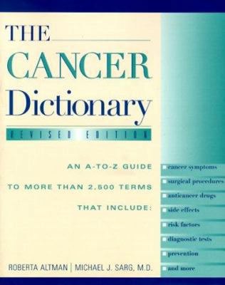 The Cancer Dictionary 0816039542 Book Cover