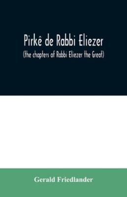 Pirkê de Rabbi Eliezer: (the chapters of Rabbi ... 9354030297 Book Cover