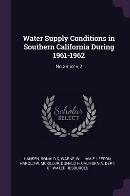 Water Supply Conditions in Southern California ... 1378126262 Book Cover
