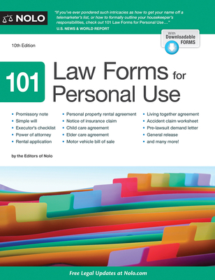 101 Law Forms for Personal Use 1413323065 Book Cover