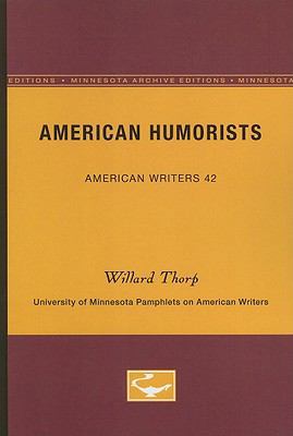 American Humorists 0816603340 Book Cover