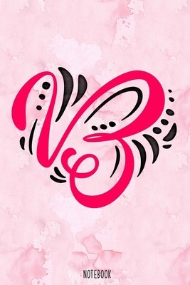 B Personalized Initial Monogram Letter B Blank Composition Book valentines day Monogram journal, valentines Notebook Gift, B latter Journal for Women ... 110 Pages, 6x9, Soft Cover, Matte Finish