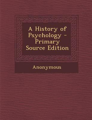 A History of Psychology 1294006932 Book Cover