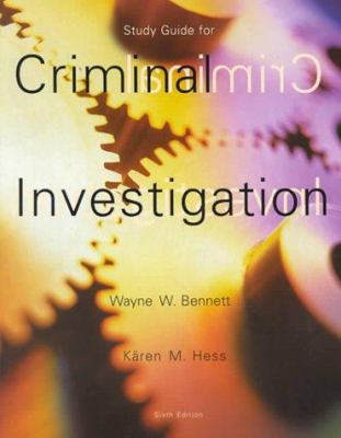 Study Guide for Criminal Investigation 0534576567 Book Cover