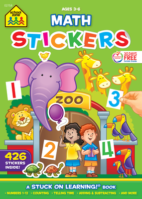 School Zone Math Stickers Workbook 1601591136 Book Cover