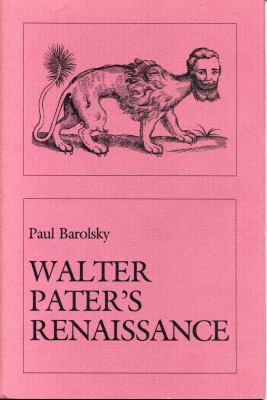 Walter Pater's Renaissance 0271004363 Book Cover