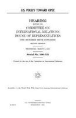 U.S. policy toward OPEC 1983555002 Book Cover