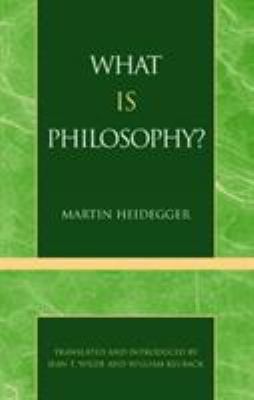 What Is Philosophy? 0808403192 Book Cover