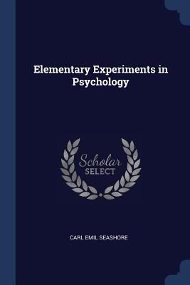 Elementary Experiments in Psychology 1376388804 Book Cover