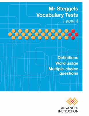 Mr Steggels Vocabulary Tests Level 4 0648096785 Book Cover
